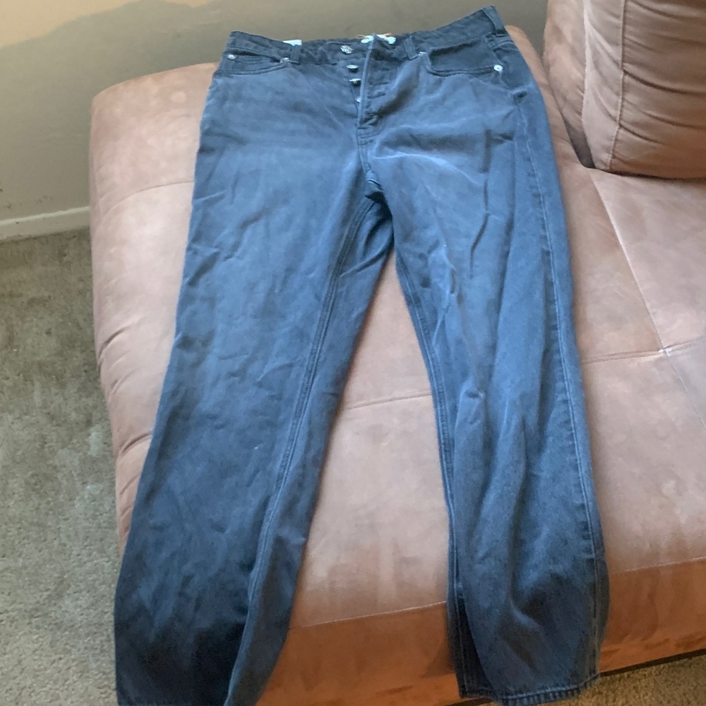 H&M Women's Straight Leg Jeans - Dark Gray